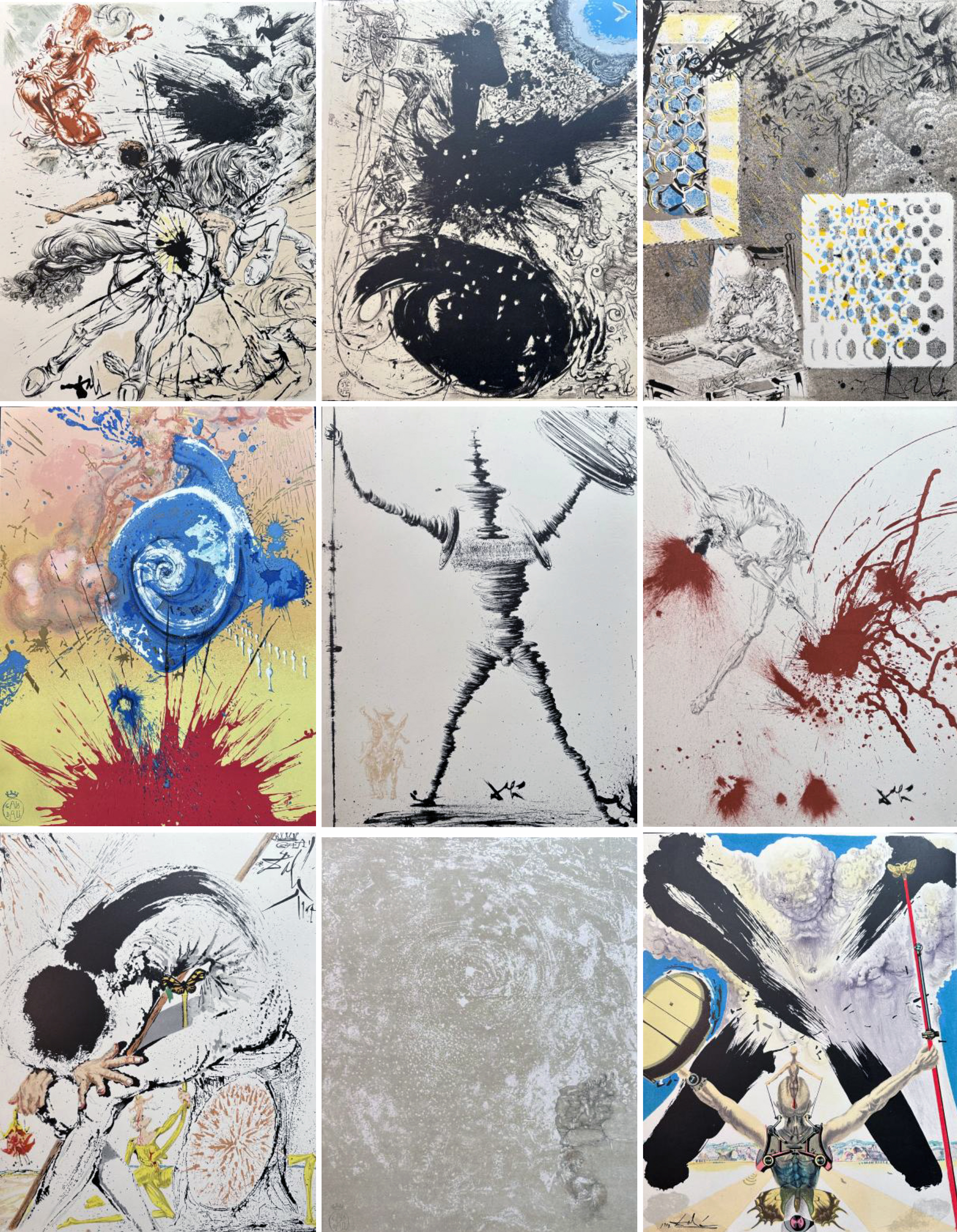 Dali, Salvador. Don Quixotte de la Manche. With 12 lithographs by Dali.